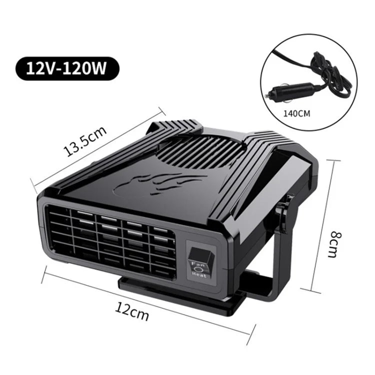 12V Mini Car Heating Fan Car Windshield Defrosting Defogging ABS Heater Vehicle Interior Heating Device