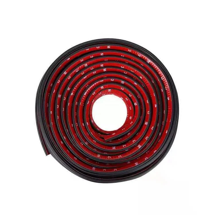 20m 5-Hole Car Door Hood Trunk Seal Strip Vehicle Rubber Noise Insulation Adhesive Strip