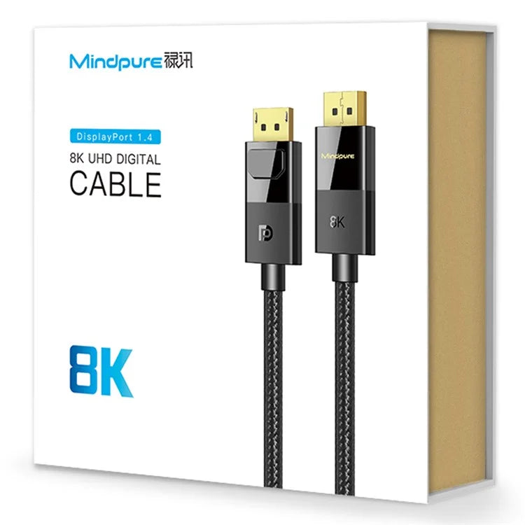 MINDPURE DP002 3m Displayport 1.4 Cable 32.4Gbps 8K 60Hz DP to DP Male to Male Wire