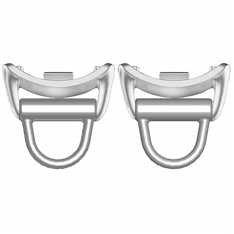 1 Pair for Xiaomi Smart Band 8 Watch Strap Metal Connector DIY Bracelet Curved Tube Connector