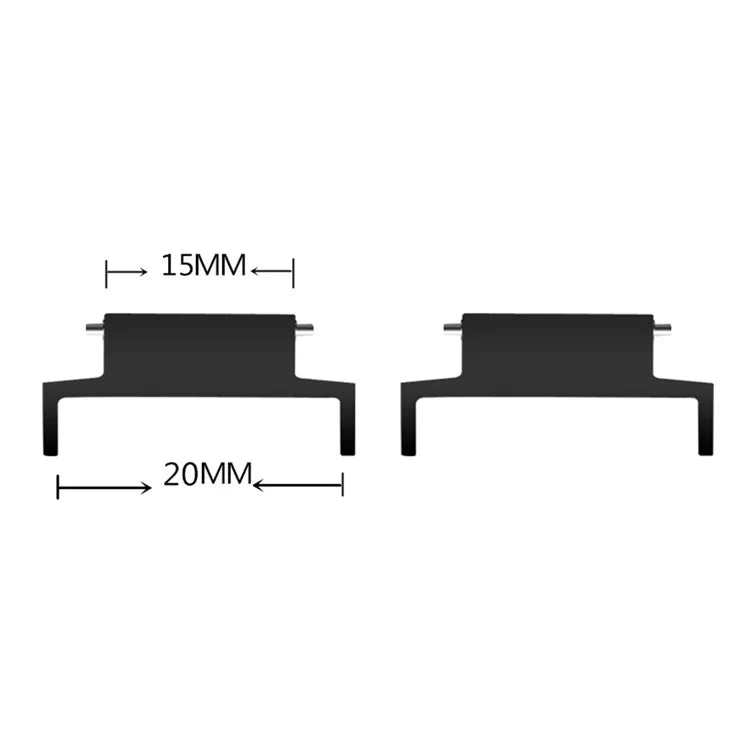 1 Pair For Huami Amazfit Verge 2 A1807 Watch Band Connector Kit 15mm to 20mm Plastic Watch Strap Adapter and Spring Bar