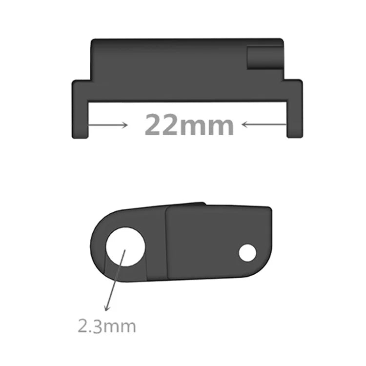 1 Pair For Garmin Forerunner 965 / 955 Connector Alloy 22mm Watch Strap Adapter