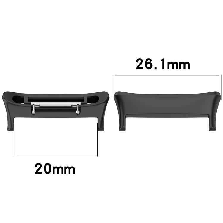 1 Pair for Honor Watch 4 (TMA-L19) 20mm Adapter Stainless Steel Watch Strap Connector