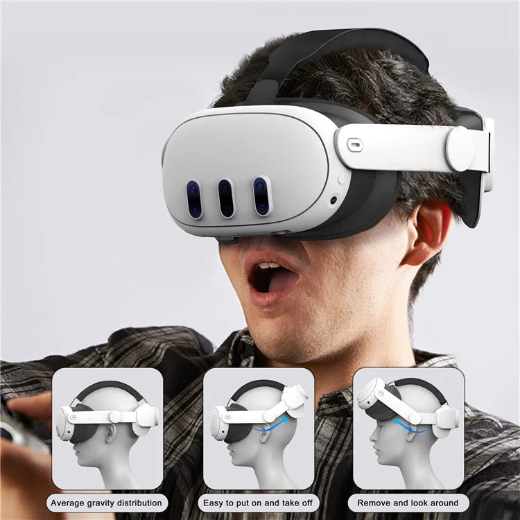 Adjustable Replacement Head Strap for Meta Quest 3 Head-Mounted Smart VR Headset Accessories