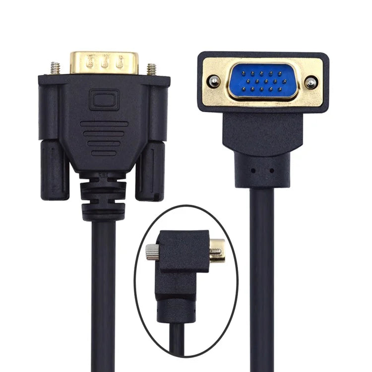 DB-007-UP-1.0M For Monitor / Projector / Computer Up Angled VGA RGB Male to Straight Male Extension Cable 3COAX+6C