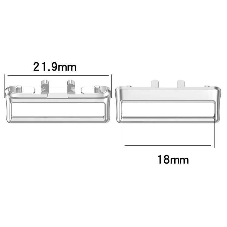 1 Pair For Samsung Galaxy Fit3 (SM-R390) 18mm Watch Strap Medium Connector Metal Adapter