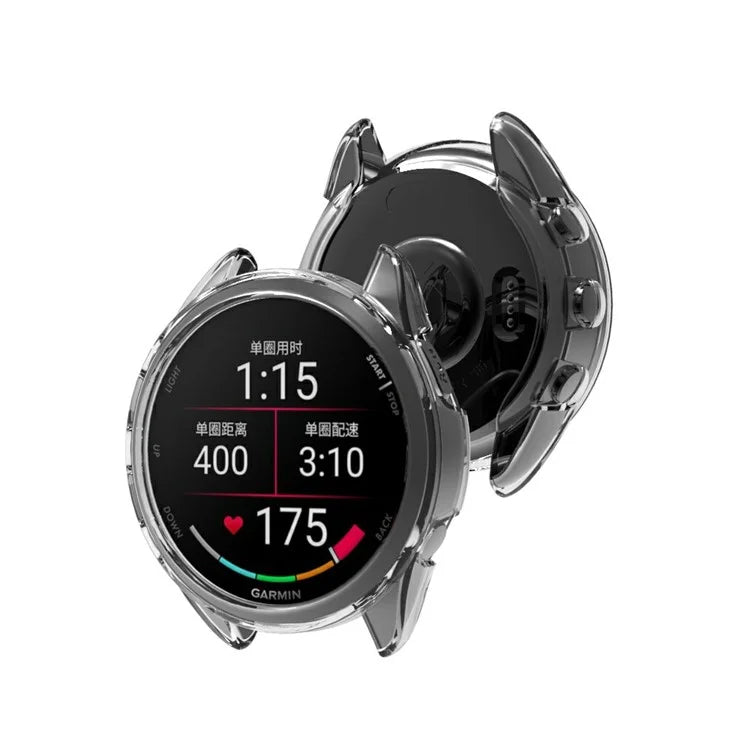 For Garmin Forerunner 165 Watch Case Half Cover Anti-drop TPU Watch Frame