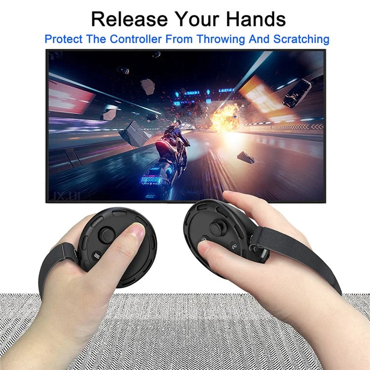 1 Pair For Meta Quest 3 Handle Controller Cover VR Hand Grip Case Easy to Replace Battery