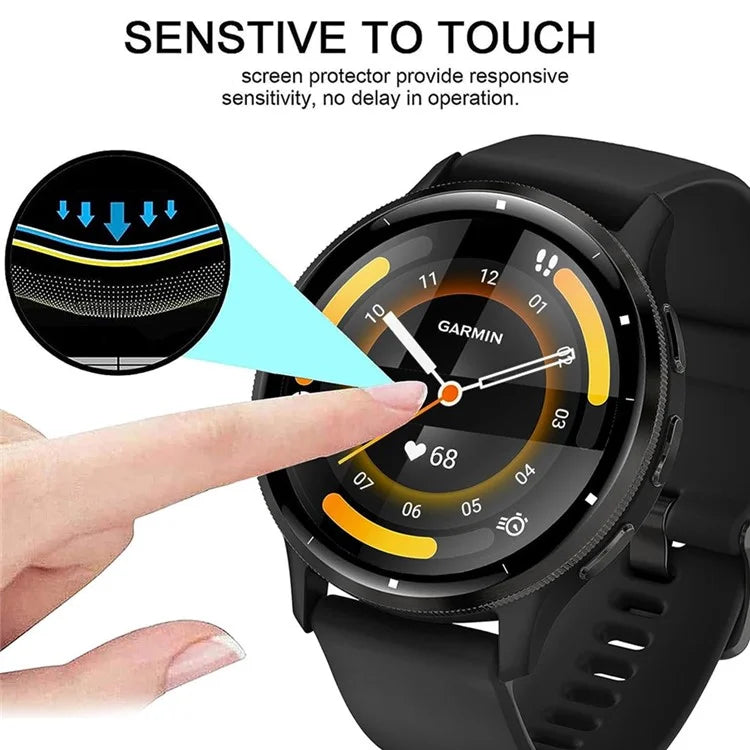 For Garmin Venu 3 Dustproof 3D Curved Film High Touch Sensitive PET Watch Screen Protector