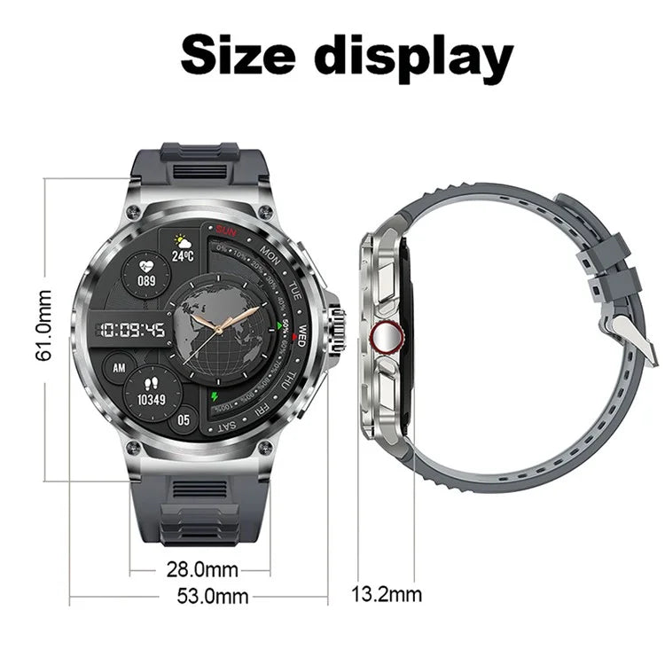 V69 1.85-inch HD Screen Smart Watch IP68 Waterproof Multi-Sports Fitness Watch with Heart Rate Monitoring