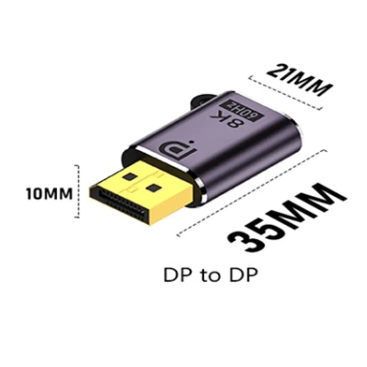 DP 1.4 Male to Female 8K 60Hz HD Video Transmission Adapter Mini Converter