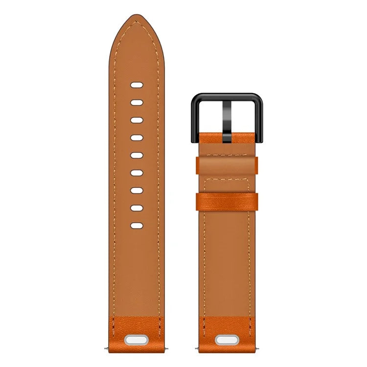 22mm Universal Smart Watch Replacement Strap Top Layer Cowhide Adjustable Wrist Band