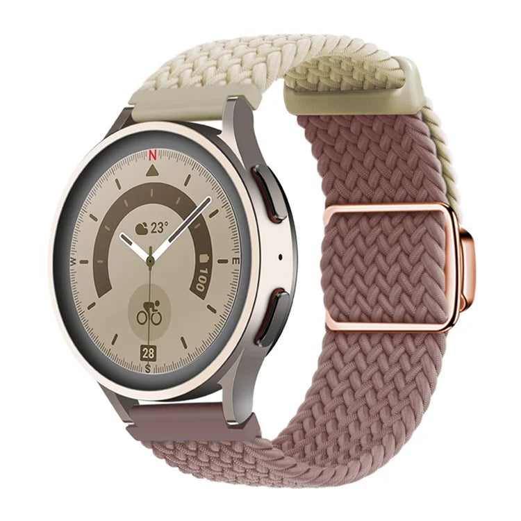 For Huawei Watch GT 3 42mm / GT 3 Pro 43mm Universal 20mm Watch Strap Magnetic Buckle Woven Wrist Band