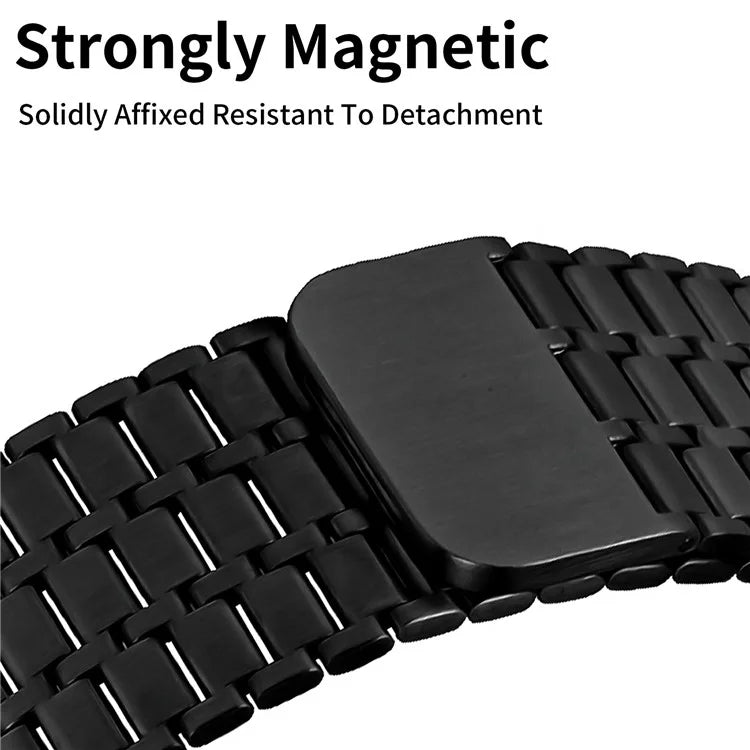 For Garmin Vivomove 3 / GarminMove 3 Magnetic Smart Watch Strap Black Stainless Steel Wrist Band