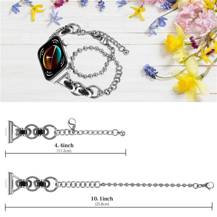 For Huawei Watch Fit 3 Metal Wrist Band Electroplating Watch Strap+Silver