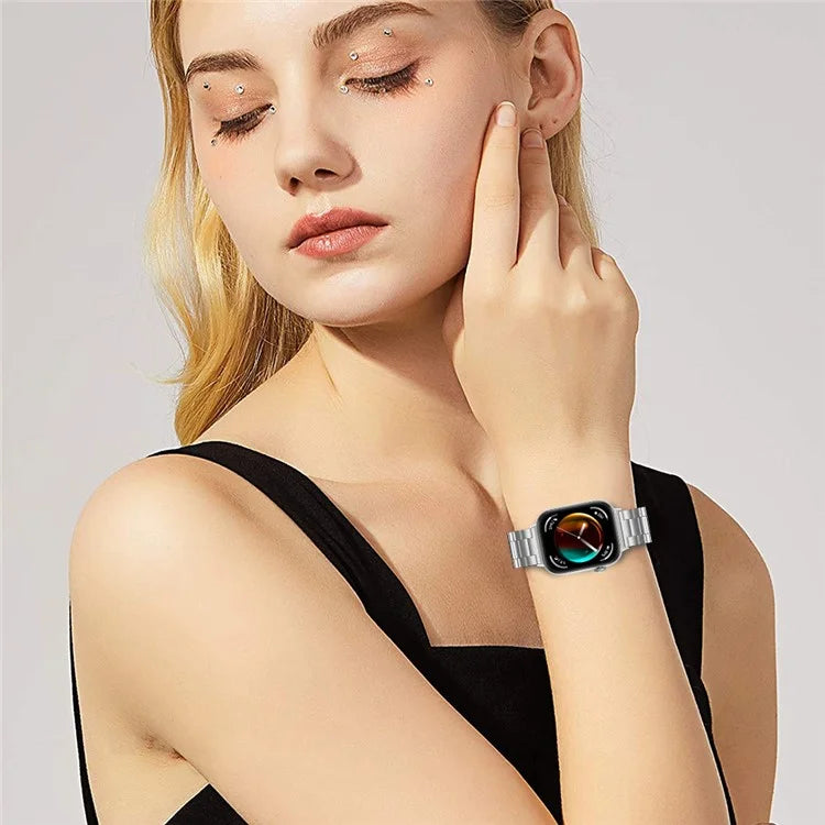 For Huawei Watch Fit 3 Stainless Steel Band Replacement Watch Strap - Silver