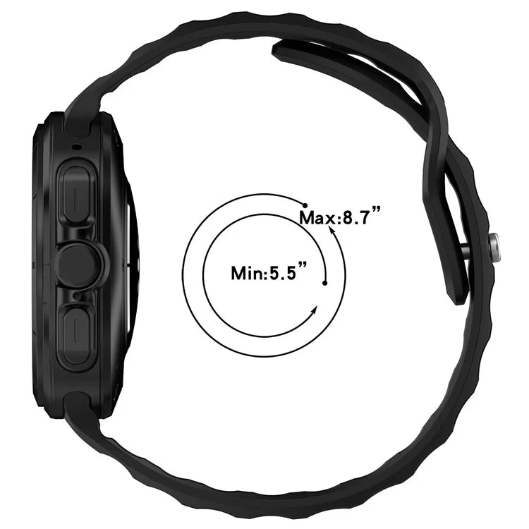 KALEBOL For Samsung Galaxy Watch Ultra 47mm Silicone Watchband Watch Strap with Square Buckle