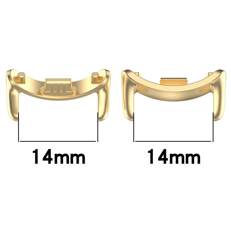 1 Pair for Xiaomi Mi Band 9 / 9 NFC / Smart Band 8 / 8 NFC Watch Strap Connector 14mm Stainless Steel Adapter