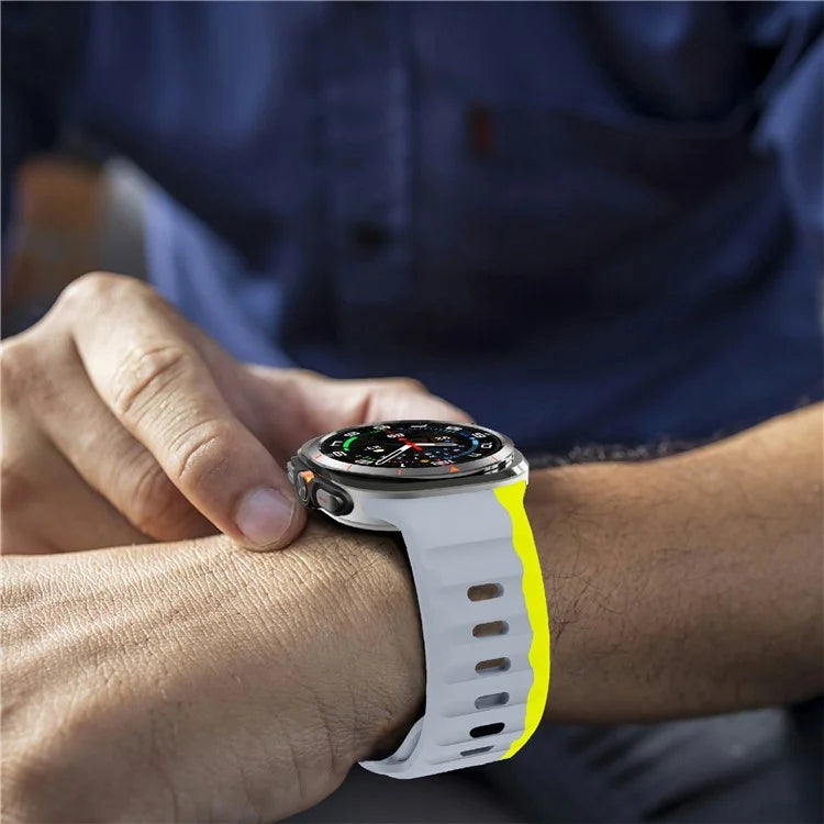 For Samsung Galaxy Watch Ultra 47mm Silicone Watch Band Breathable Sport Watch Strap