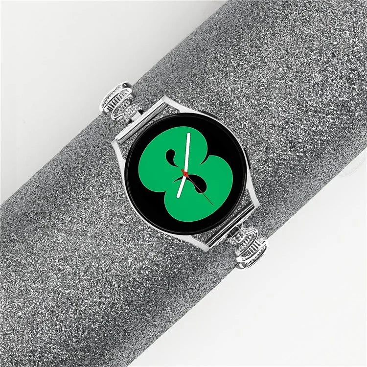 For Samsung Galaxy Watch7 44mm / 40mm Wavy Texture Band Alloy Metal Watch Strap Bling Bracelet