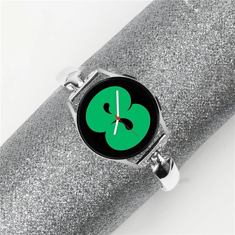 Watch Band for Samsung Galaxy Watch7 44mm / 40mm Replacement Strap D-Shape Rhinestone Decor Alloy Watch Band