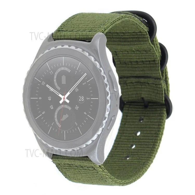 For Suunto 9/Suunto 9 Baro Nylon Watch Strap Three Heavy Buckles Watch Band Replacement 24mm