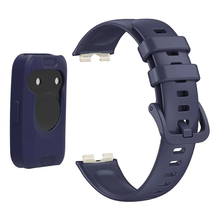 Wrist Strap for Huawei Band 8 , Silicone Sport Watch Band with Protective Cover
