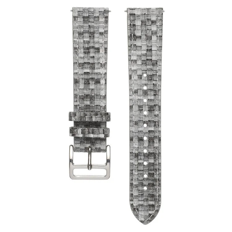 For GarminActive 5 / Samsung Galaxy Watch6 Classic 47mm 43mm Watch Band 20mm Braided PU Leather Wrist Strap