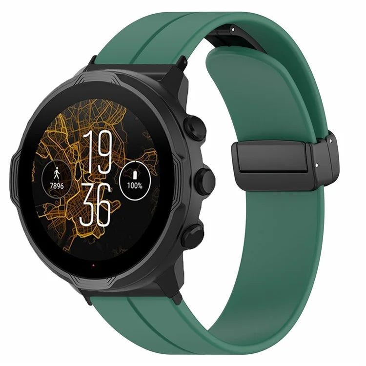 For Suunto Spartan Sport Wrist HR Baro / Suunto 7 Silicone Wrist Strap 24mm Watch Band (Thick Spring Bar)