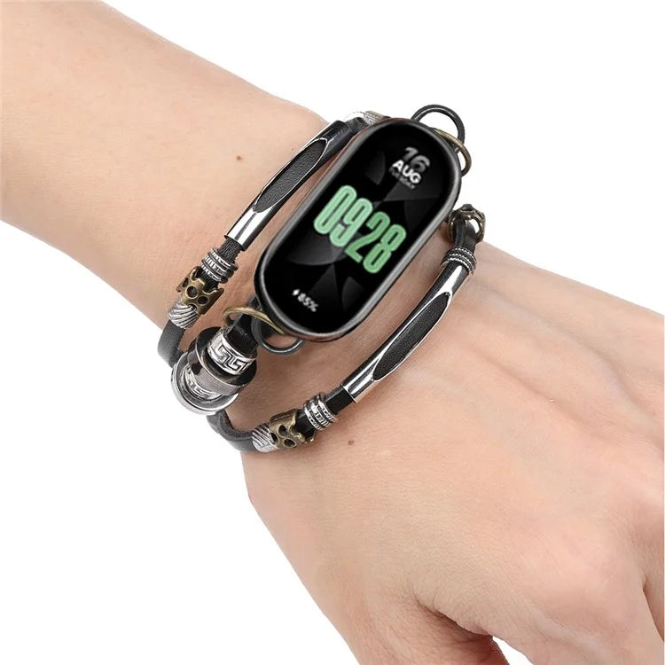 For Xiaomi Smart Band 8 / Band 8 NFC Watch Bands Beaded DIY Retro Bracelet Strap