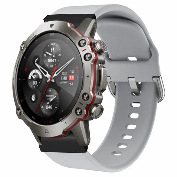 For Garmin Fenix 7 / 6 / 5 / Huami Amazfit Falcon Watch Band Silicone Strap with 22mm PC Connector