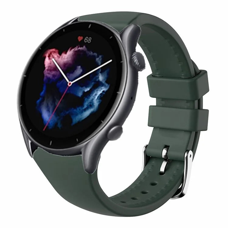 For Huami Amazfti GTR 4 / GTR 3 / GTR 3 Pro / Huawei Watch GT 3 42mm 46mm Watch Strap 22mm Silicone Bands Replacementish Green
