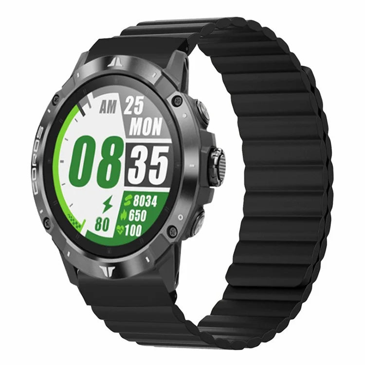 For Coros Vertix 2 / Garmin Fenix 7X / 6X / 5X Silicone Watch Band Magnetic Strap Replacement with 26mm PC Connector