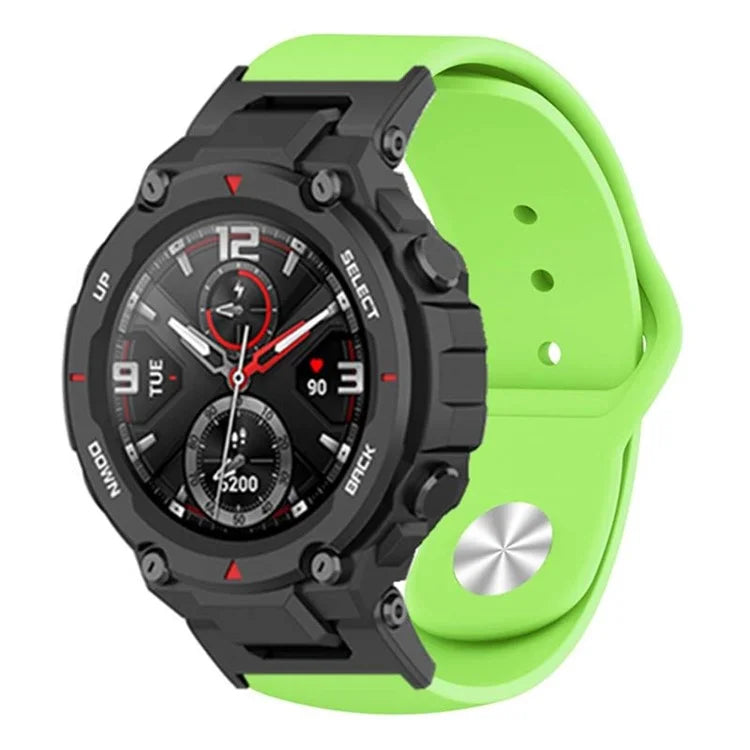 For Huami Amazfit T-Rex / T-Rex Pro Silicone Watch Strap Alloy Buckle Replacement Watch Band