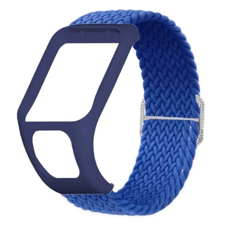 For TomTom Runner 2 / 3 / Spark / Adventurer Watch Band Braided Adjustable Nylon Loop Strap with Case