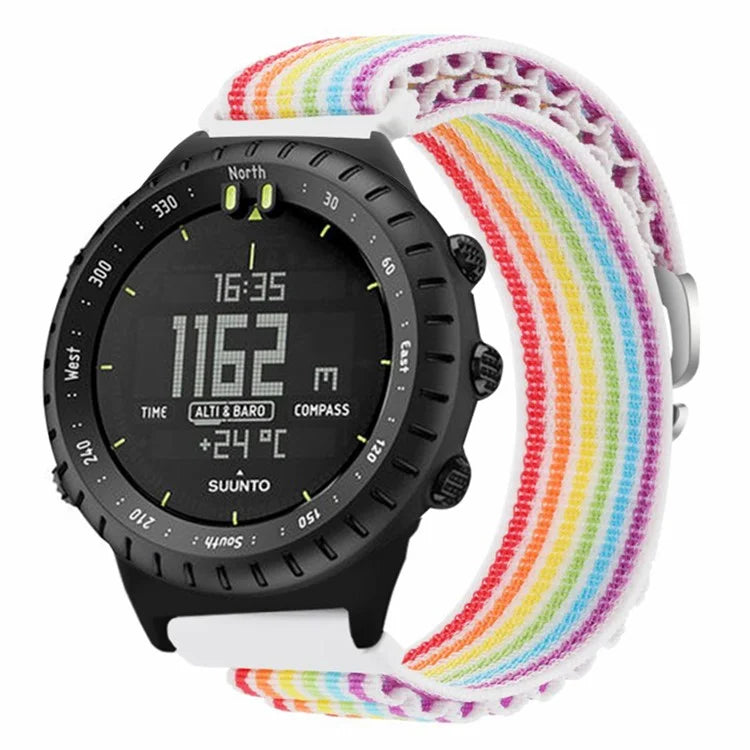 For Suunto Core Watch Band 22mm Nylon Loop Adjustable Wrist Strap with Connector