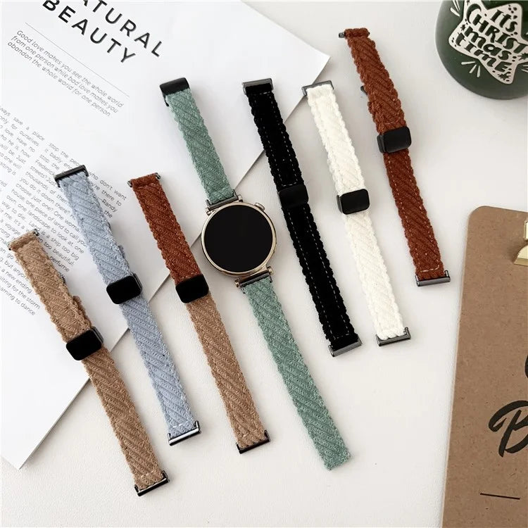18mm Universal Smart Watch Band Corduroy Strap Replacement