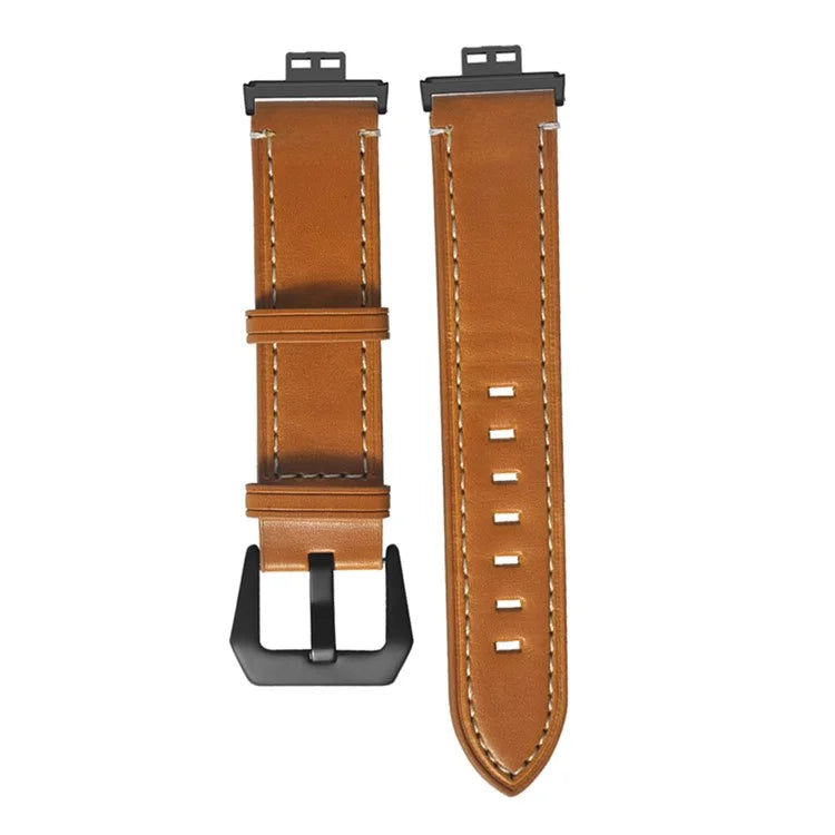For Huawei Watch Fit / Watch Fit Special Edition Strap Genuine Cow Leather Retro Watch Band