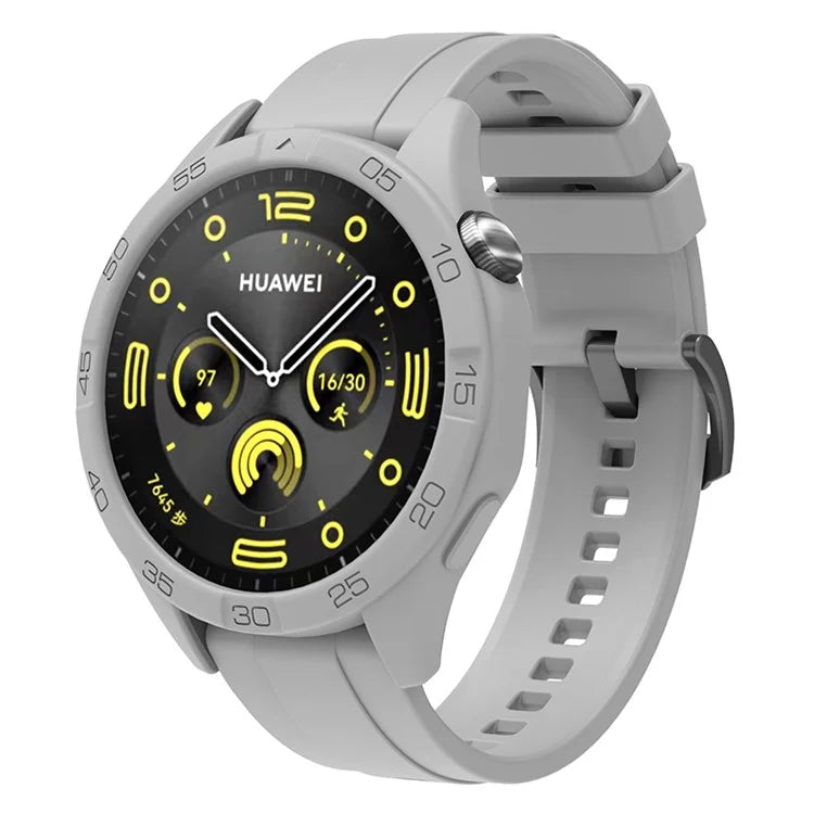 For Huawei Watch GT 4 46mm Silicone Strap Watch Band with Watch Case