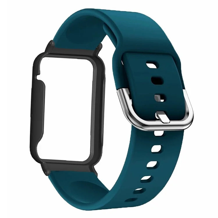 For Xiaomi Smart Band 8 Pro Silicone Sport Watch Band with Watch Case