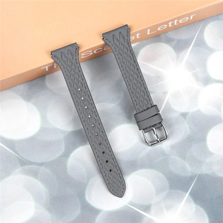 Watch Strap for Huami Amazfit Cheetah Pro Rhombus Imprinted Genuine Cow Leather Band