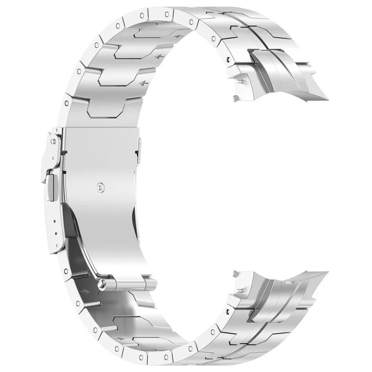 For Samsung Galaxy Watch6 40mm 44mm / Watch6 Classic 43mm 47mm Stainless Steel Band Watch Strap with Connector
