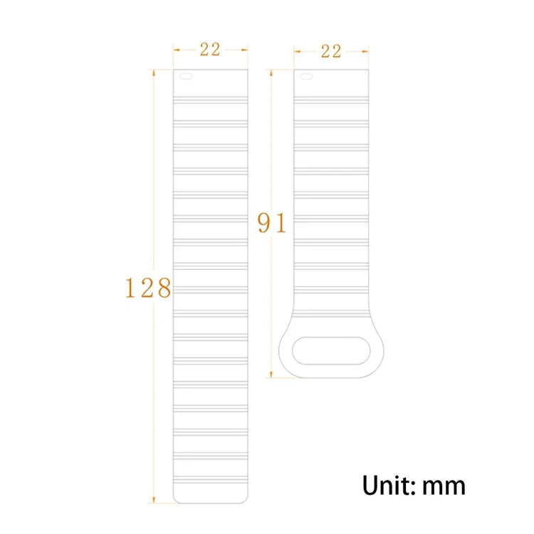 22mm Sport Loop Watch Band Magnetic Silicone Wrist Strap