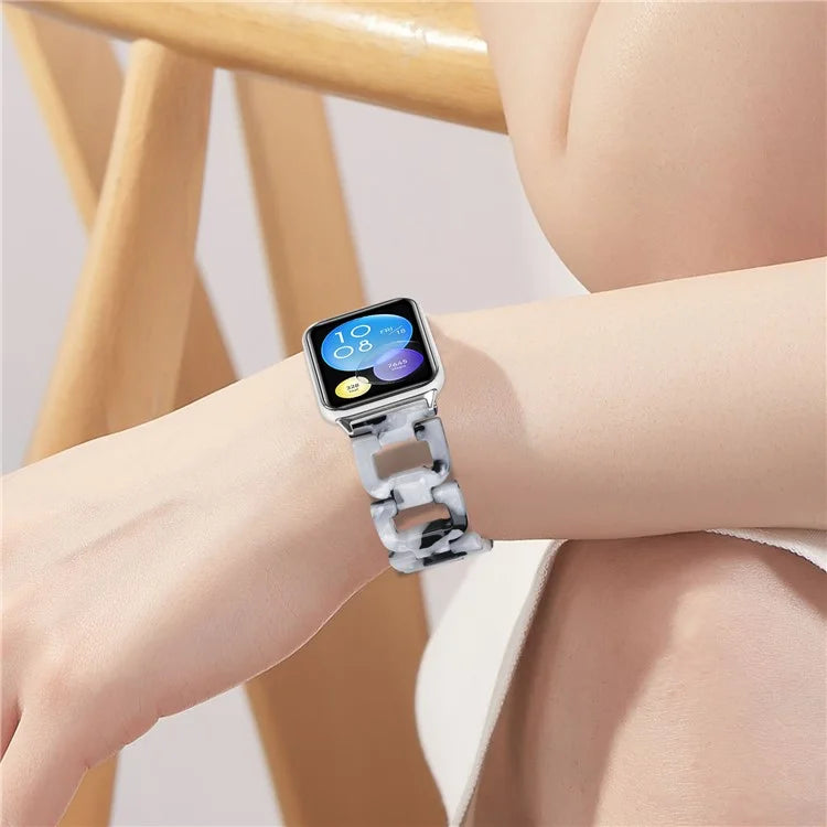Watch Strap for Xiaomi Redmi Watch 4 D-Shape Resin Replacement Watchband+White
