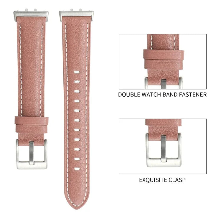 For Samsung Galaxy Fit3 Watch Band Cowhide Leather Strap Replacement