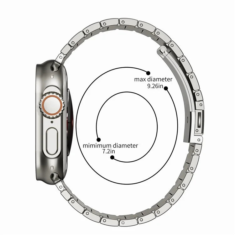 Titanium Alloy Strap for Apple Watch Series 9 8 7 41mm / 6 5 4 SE SE (2022) SE (2023) 40mm / 3 2 1 38mm Silver Band