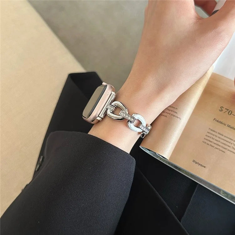 For Apple Watch Series 9 8 7 41mm / 6 5 4 SE (2023) SE (2022) SE 40mm / 3 2 1 38mm Zinc Alloy Metal Watch Strap