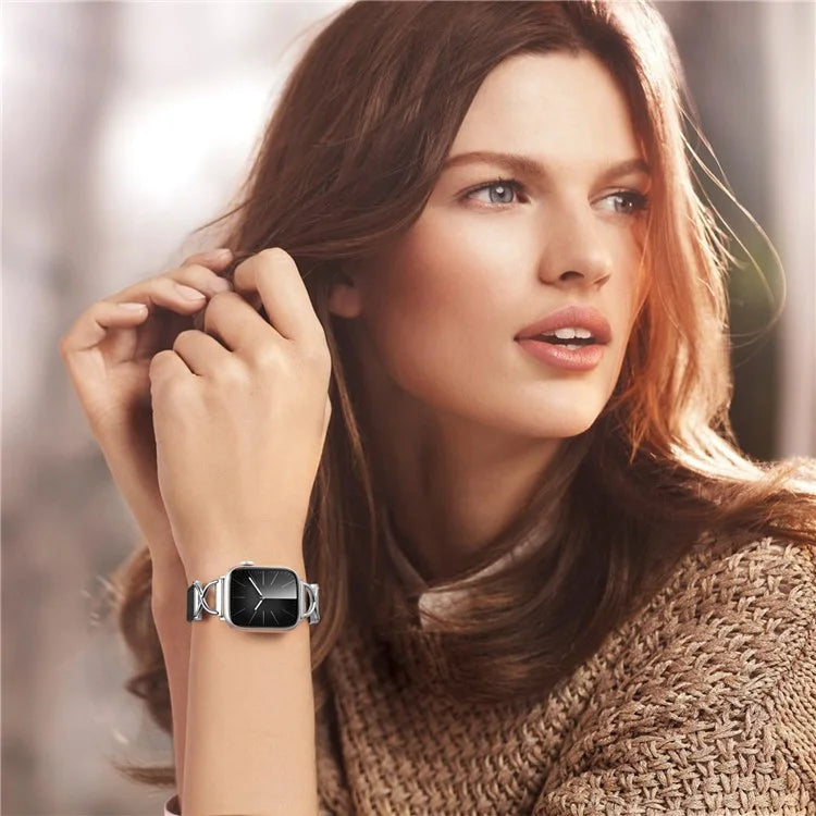 For Apple Watch Ultra 2 Ultra 49mm / 9 8 7 45mm / 6 5 4 SE (2023) SE (2022) SE 44mm / 3 2 1 42mm Genuine Cow Leather Band (Silver Buckle)