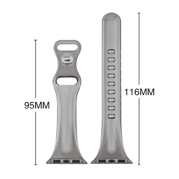 For Apple Watch Series 9 8 7 41mm / 6 5 4 SE (2022) SE (2023) SE 40mm / 3 2 1 38mm Watch Band TPU Adjustable Strap