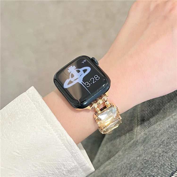 For Apple Watch Series 7 8 9 41mm / 6 5 4 SE (2023) SE (2022) SE 40mm / 3 2 1 38mm Bling Bands Drawstring Style Bracelet